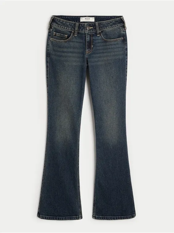 Hollister Low-Rise Embroidered Bootcut Jeans | 27S - Image 4