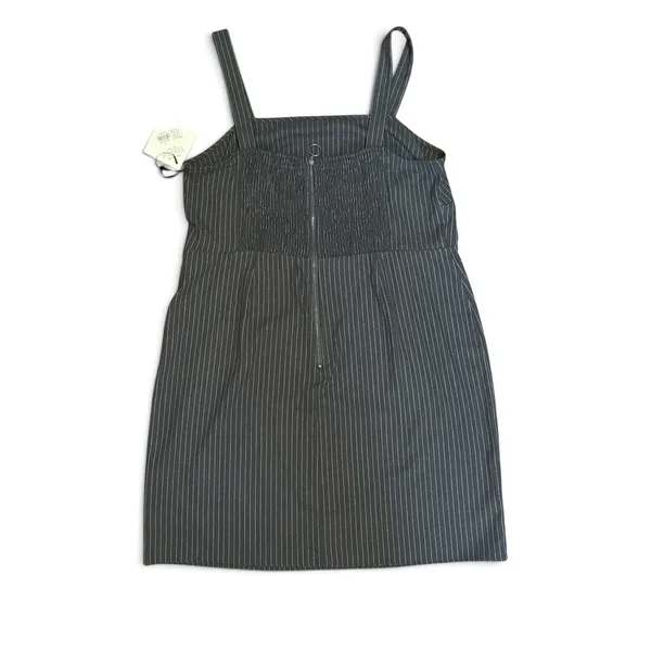 AVA & VIV Gray Pinstripe Square Neck Mini Dress Plus‎ Size 1X Smocked Back NWT - Image 4