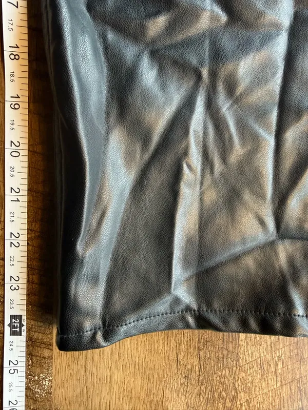 Abercrombie & Fitch Vegan Leather Pants Women's 28 6 Short Straight High Rise - Image 6