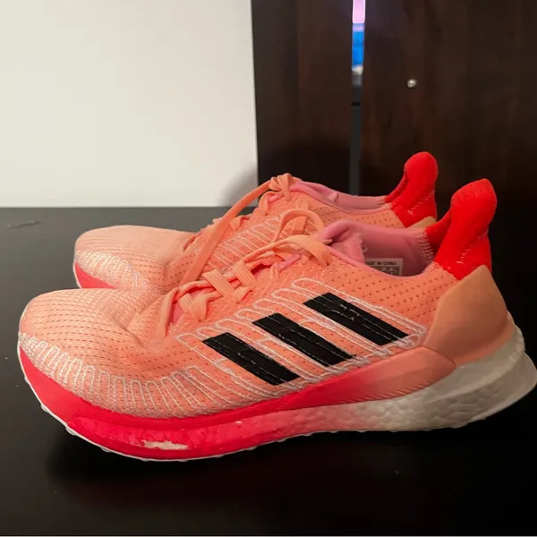 Adidas Pink and Black Running Shoes - Image 3