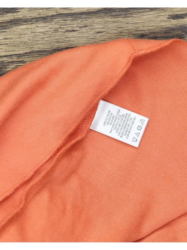 G.I.L.I. Womens Sleeveless Asymmetric Hem Knit Dress with V-neck Orange M - Image 4