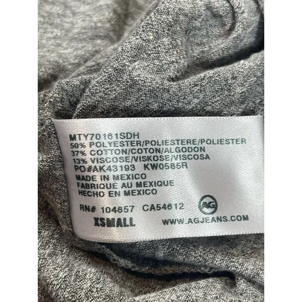 AG Adriano Goldschmied XS Gray Marled Tank Top Sleeveless Stretch Minimalist - Image 7