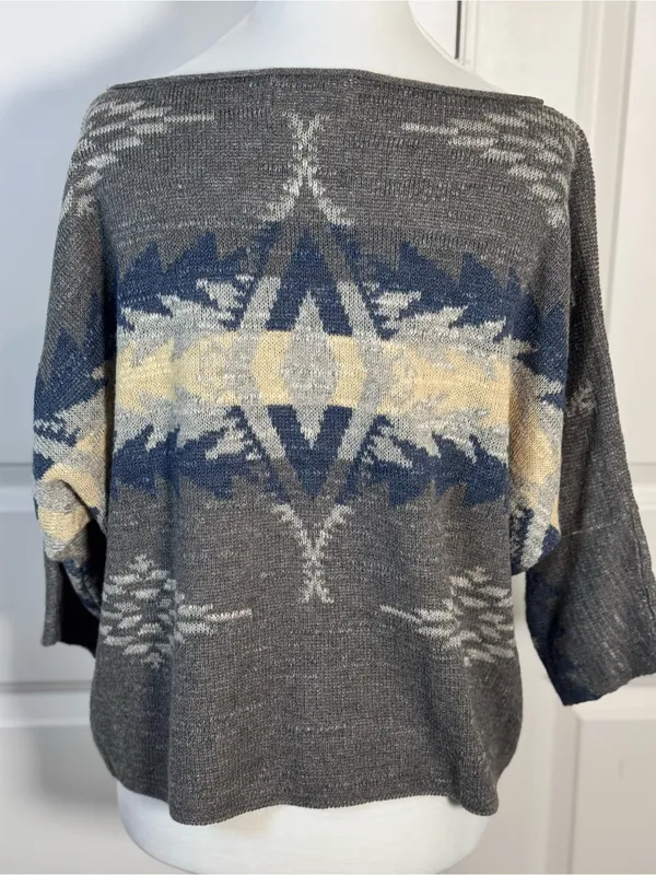 Denim & Supply Ralph Lauren Sweater S Southwestern Aztec Dolman Cotton Oversized - Image 3