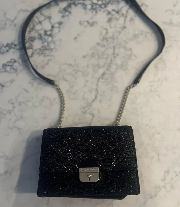 Kate Spade Sunset Lane Eden in Black Glitter Crossbody Purse $249 - Image 6