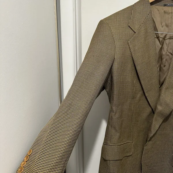 Lubiam Blazer Sports Coat Jacket Men's 50R Wool/Silk Plaid‎ Made In Italy - Image 13