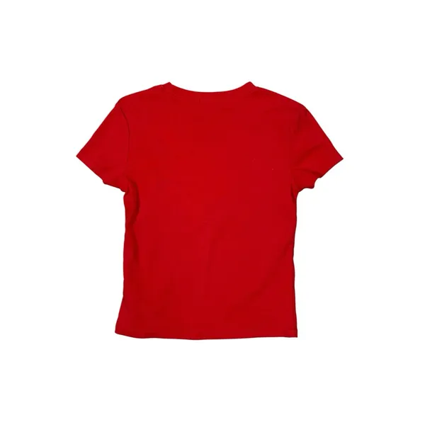 Edikted Nashville 73 Red Graphic Baby Tee Y2K Fitted Crewneck T Shirt Small - Image 4