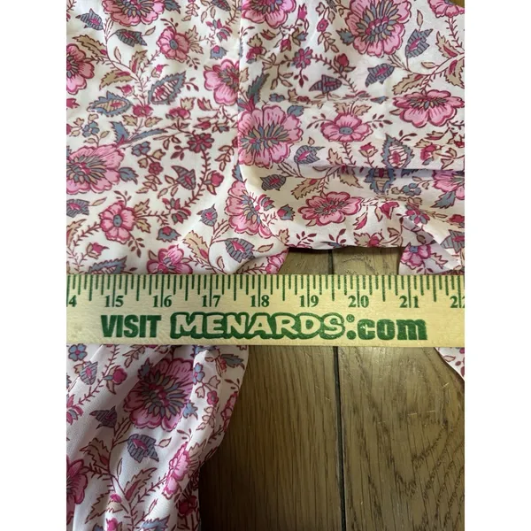 Love The Label‎ Women Size Large Dress Tiered Ruffles Lined Tied Pink Peasant - Image 5