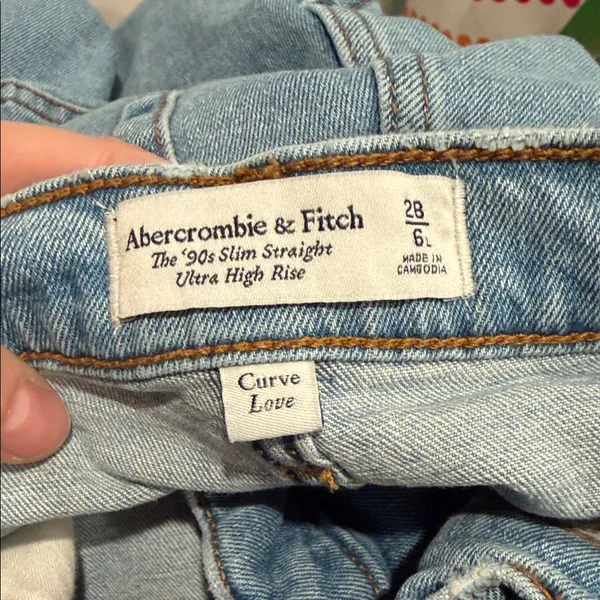 Abercrombie & Fitch the 90’s slim‎ straight ultra high rise curve love 28 - Image 4
