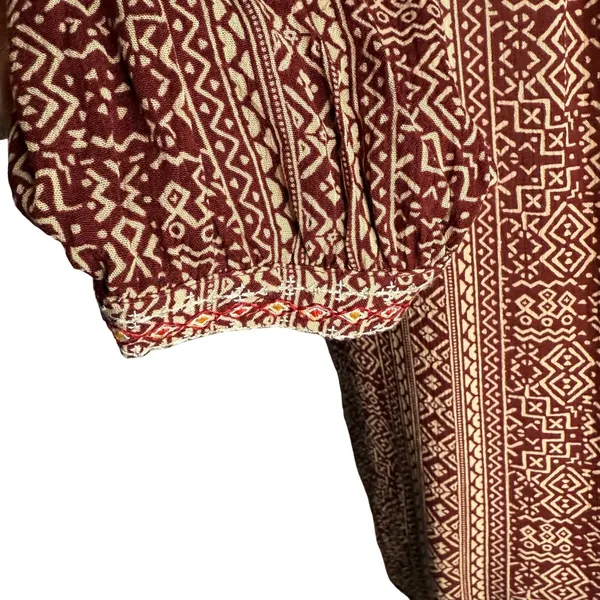 Savanna Jane Embroidered Blouse Tunic Top Medium Rayon Boho - Image 7