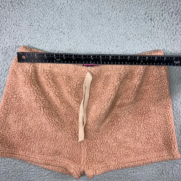 Sherpa Fleece Loungewear Shorts Women XL‎ Drawstring Cozy Soft - Image 3