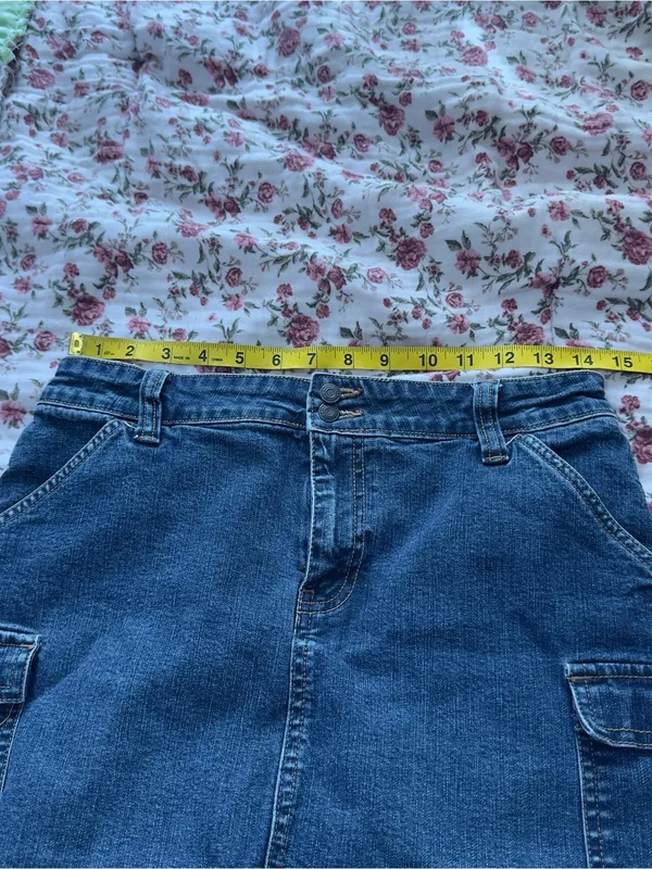 Vintage Old Navy Denim Mini Skirt - Blue - Image 5