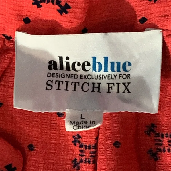 Alice Blue Stitch Fix Sleeveless Blouse Tank Top Size Large - Image 3