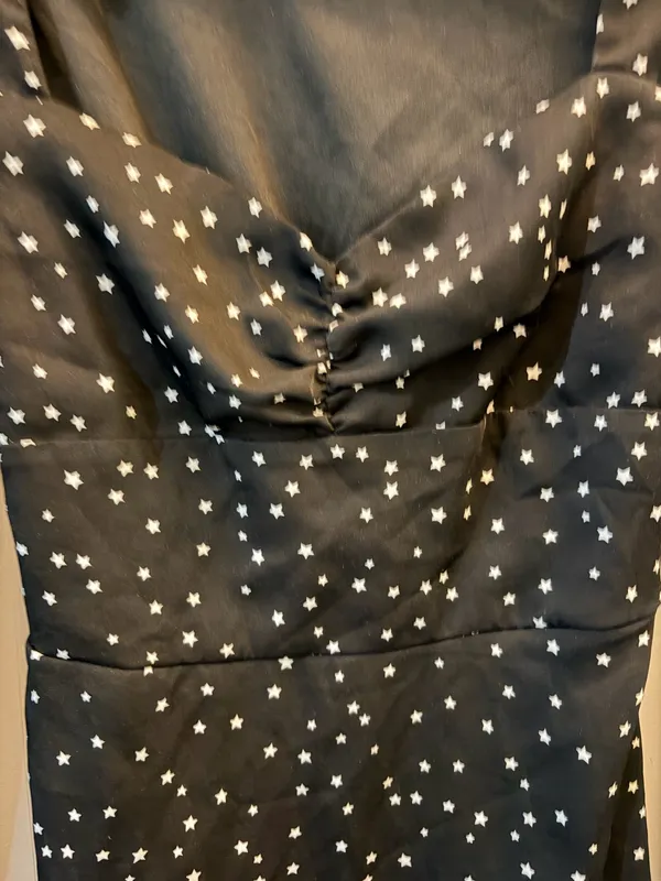 Alter’d State Star Print Mini Dress XS Black Celestial Sweetheart Long Sleeve Coquette - Image 3