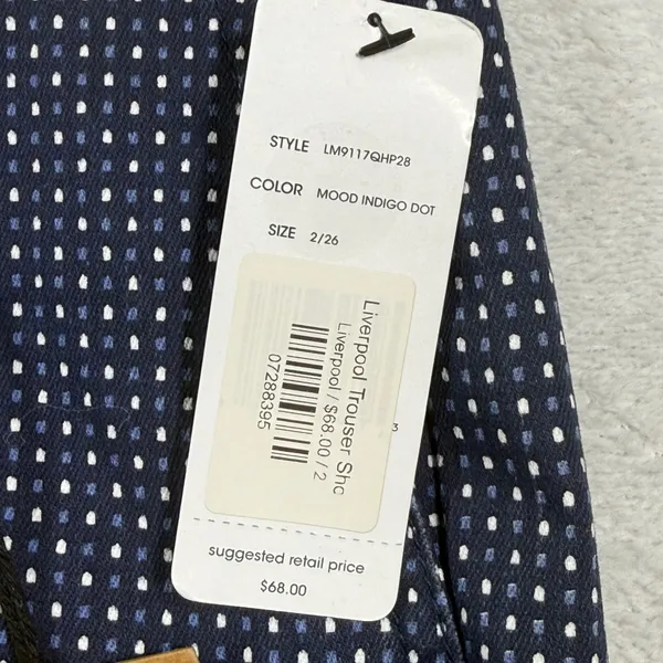 Liverpool Los Angeles Mood‎ Indigo Dot Trouser Shorts Navy Polka Dot 2/26 NEW - Image 4