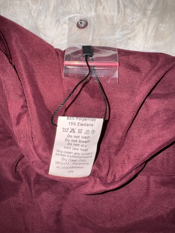 New HOUSE OF CB FLORENTINA halter Merlot Draped Midi Dress sz XL L+ - Image 9
