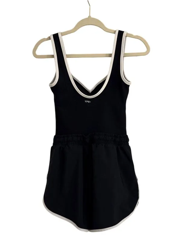 Abercrombie YPB Motiontek Hybrid Black White Onesie Size Women's XS - Image 3