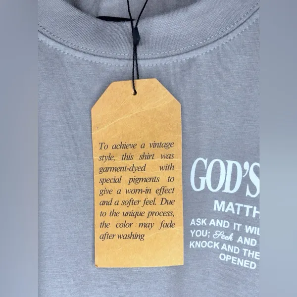 NWT GOD WORK Women’s/Mens Oversized Drop Shoulder Graphic Worship Tee - Image 8