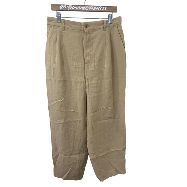 Madewell The Tailored Tapered Preppy Academia Pant in Softdrape Beige NWT 12 - Image 3