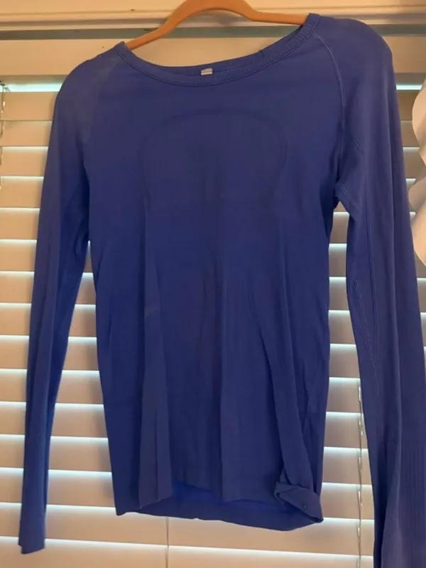 lululemon athletica Long Sleeve Crewneck Top in Royal Purple - Image 2