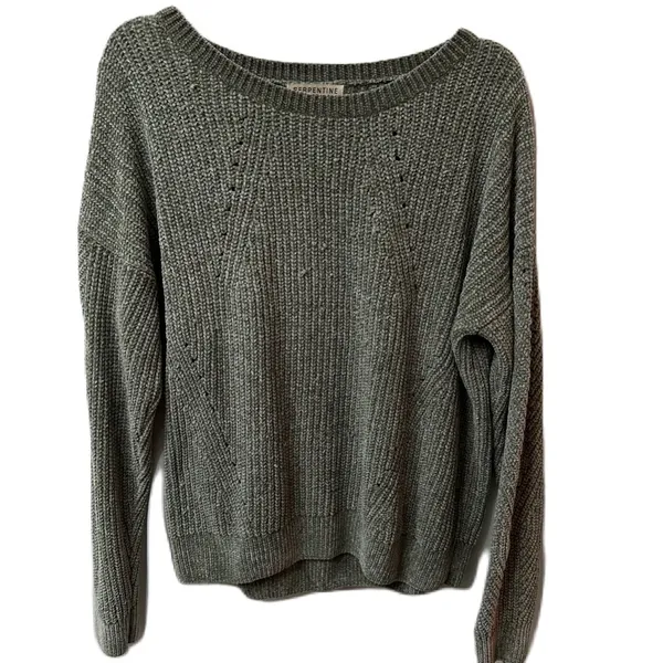 Serpentine Knit‎ Sweater Size Large Green - Image 7