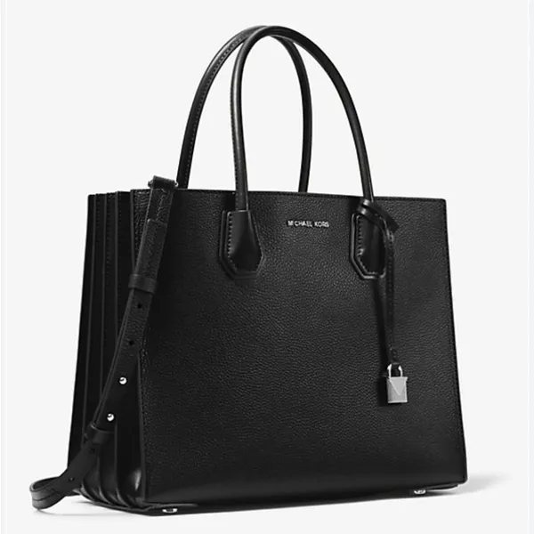 Michael Kors Mercer Large Pebbled Leather Accordion Tote Bag - Image 3