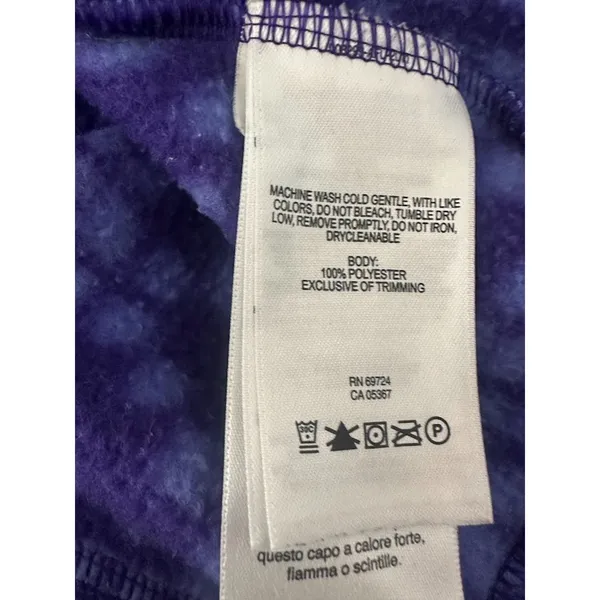 Columbia Sportswear Fleece Jacket Women M Blue Purple Geometric Full Zip Outdoor - Image 6