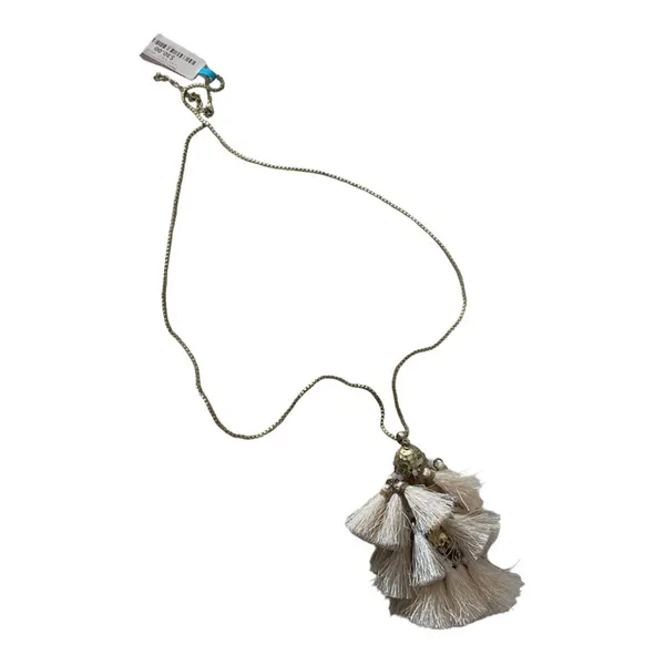 Raven tassle necklace in cream dangle cute new long chain - Image 5