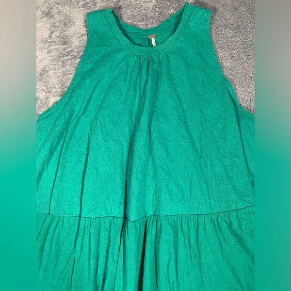 Free people green tunic/mini dress medium - Image 2