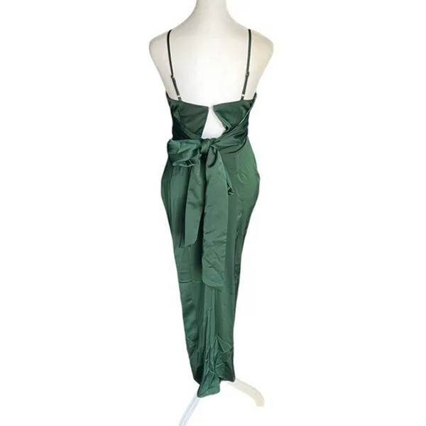 ShowPo - NWT How Will I Know Midi Wrap Waist Tie Tulip Hem Dress Sz 2 - Image 5