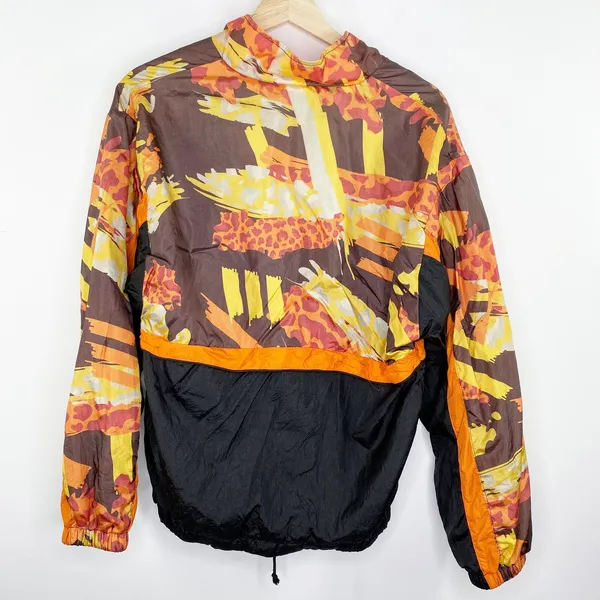 Seek The Label LF Black Brown Orange‎ Nylon Windbreaker Jacket Womens XS - Image 2