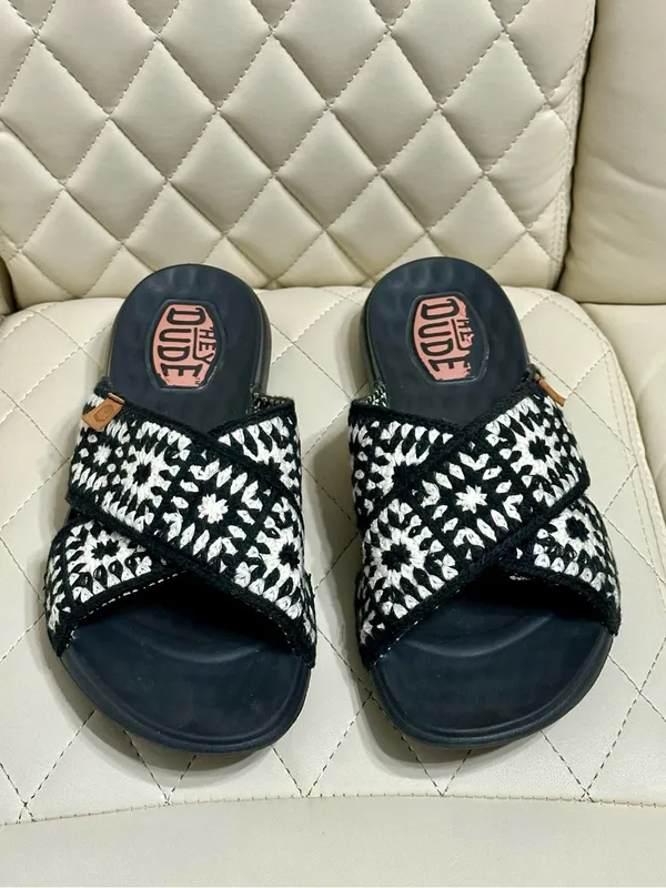 Hey Dude Christi Slide Cottage Crochet Sandals size 8 - Image 12