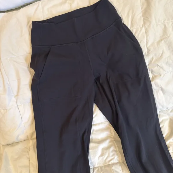 lululemon navy Black leggings Size 2 With Banded Bottom - Image 2