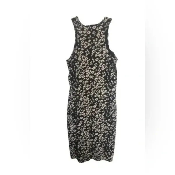 EXPRESS Black And Cream Floral Midi Tank Dress Women Size Large - Image 2