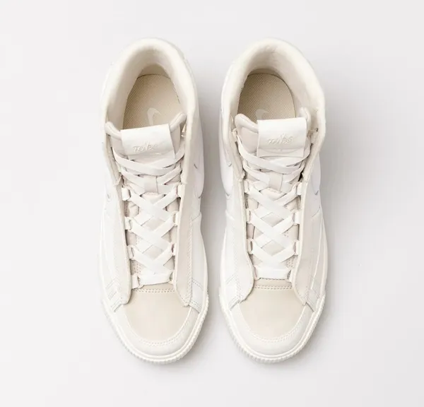 Nike Blazer Victory Mid Lace Up Leather Sneakers Summit White Light Cream DR2948 - Image 2
