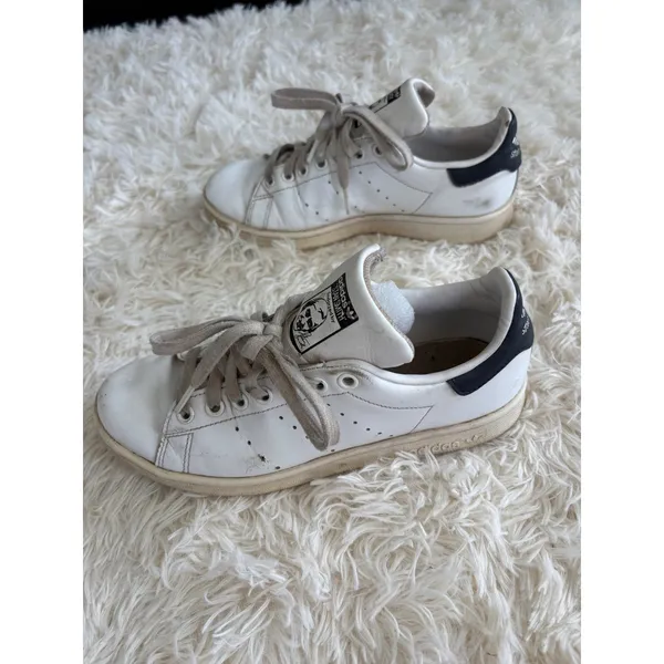 Adidas Stan Smith White Leather Sneakers Low‎ Top Women's Casual Tennis Shoes - Image 4