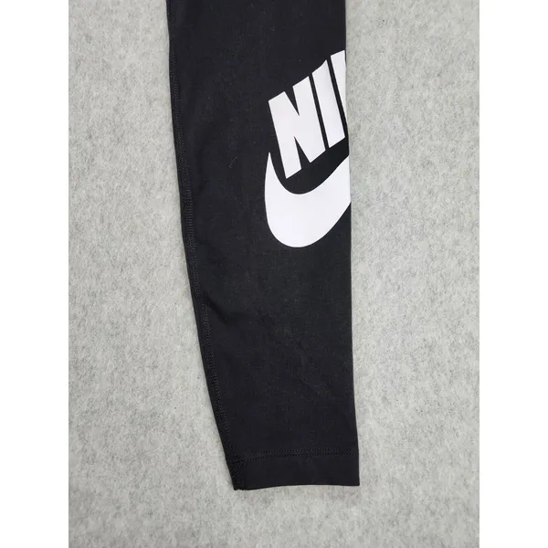 Nike Pants Womens XS Black Tight Leggings High Waisted Logo Swoosh Running Pants - Image 3