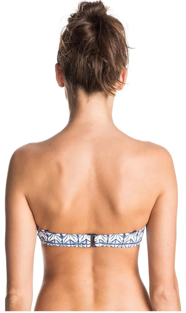Roxy NWT  Visual Touch Bandeau bikini top- Large Blue - Image 4