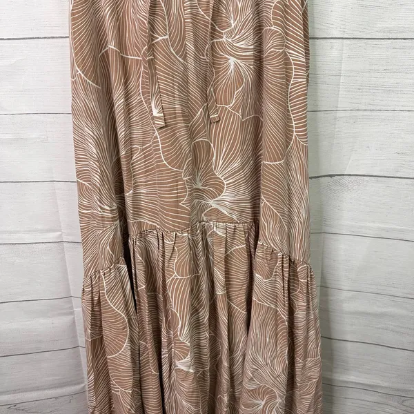 Prologue Medium NWT Brownie Print Sleeveless Maxi Tiered Dress Boho Prairie - Image 4