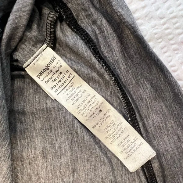 Patagonia dark gray twisted back long sleeve top for women size M - Image 4