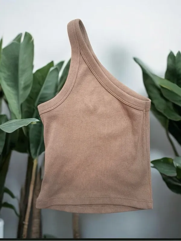 Abercrombie & Fitch NWT Ribbed Asymmetrical Tank XXS - Image 2