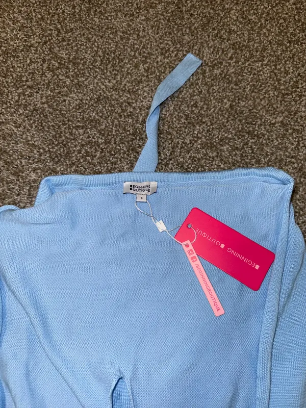 Beginning Boutique Mini Halter Dress - Image 4