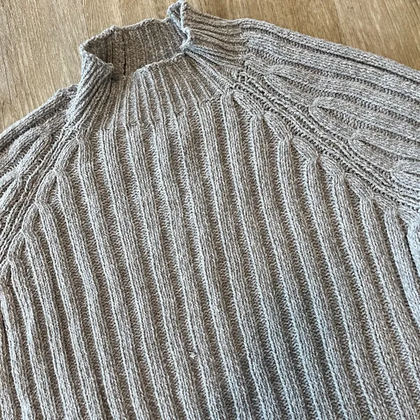 Womens American Eagle Grey Cropped Knit Sweater - XL - Image 2