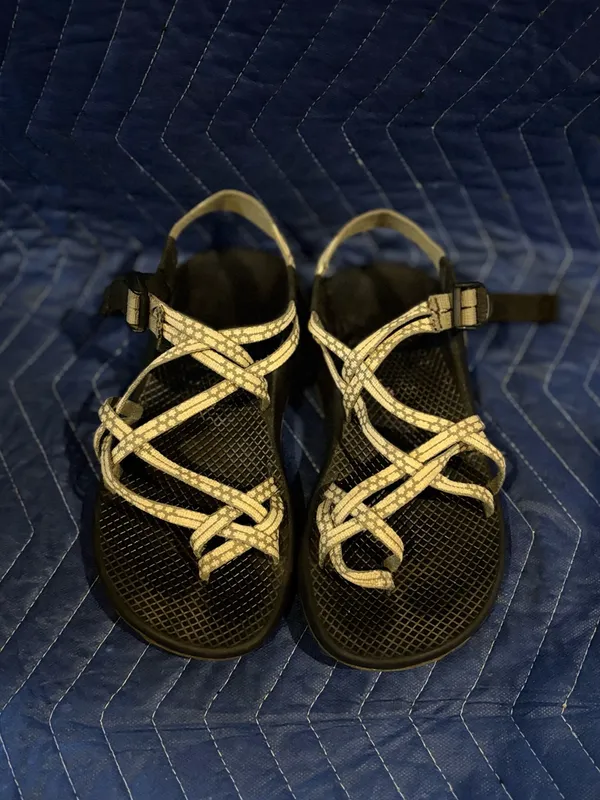 Chaco Women's 8 Strappy Sandals in Cream& Gray - Image 2
