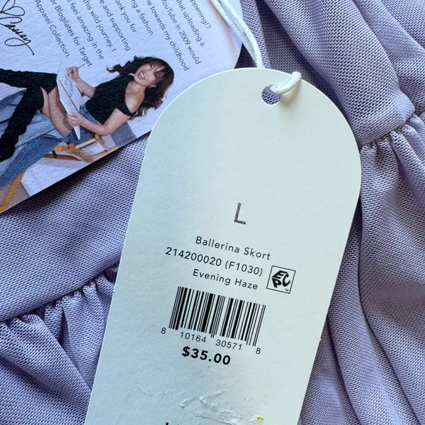 Target Exclusive Blogilates Ballerina Skort Purple Size L - Image 4
