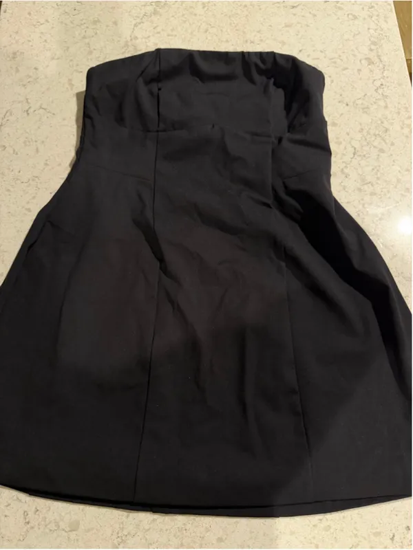 New Strapless Tube A-line Mini Lined Dress Cocktail Classic M - Image 3