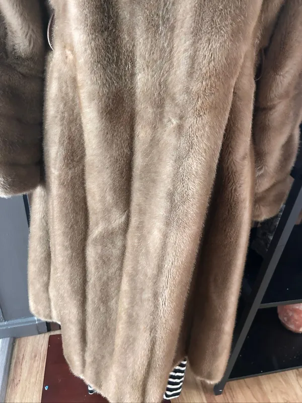 Sears fashion Faux Fur Coat Sz 8 M Vintage 70s Light Brown Tan Plush Winter Jack - Image 8