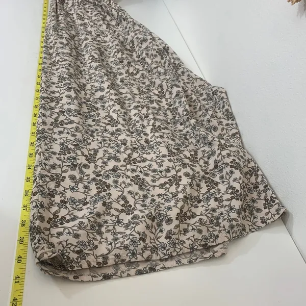 Old Navy Women's L Floral Smocked Waist V-Neck Maxi Dress Beige Brown Sleeveless - Image 6