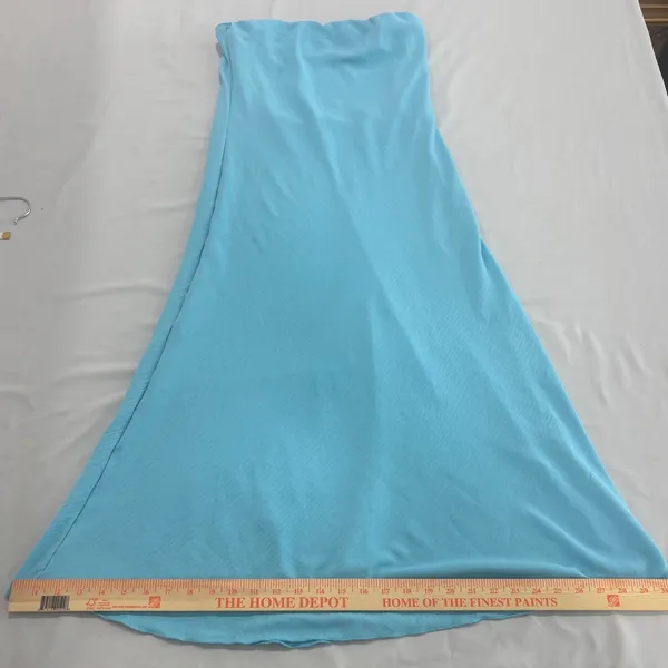 See You Monday Los Angeles Bright Blue Strapless Tube Maxi Dress Large - Image 8