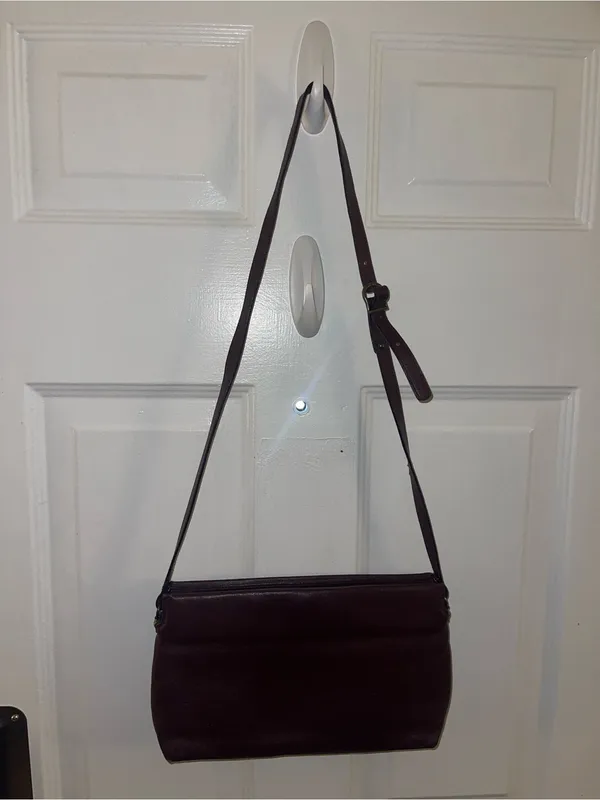 Leather Crossbody Shoulder Bag in Dark Brown - Image 2