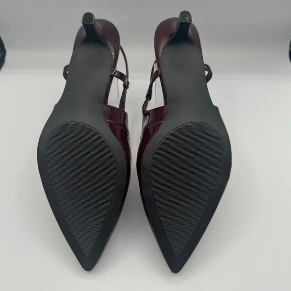 Apt 9 Keerah Wine Size 8.5 M Shoes Patent Leather Strappy Pointed Toe 2.5" Heel - Image 8
